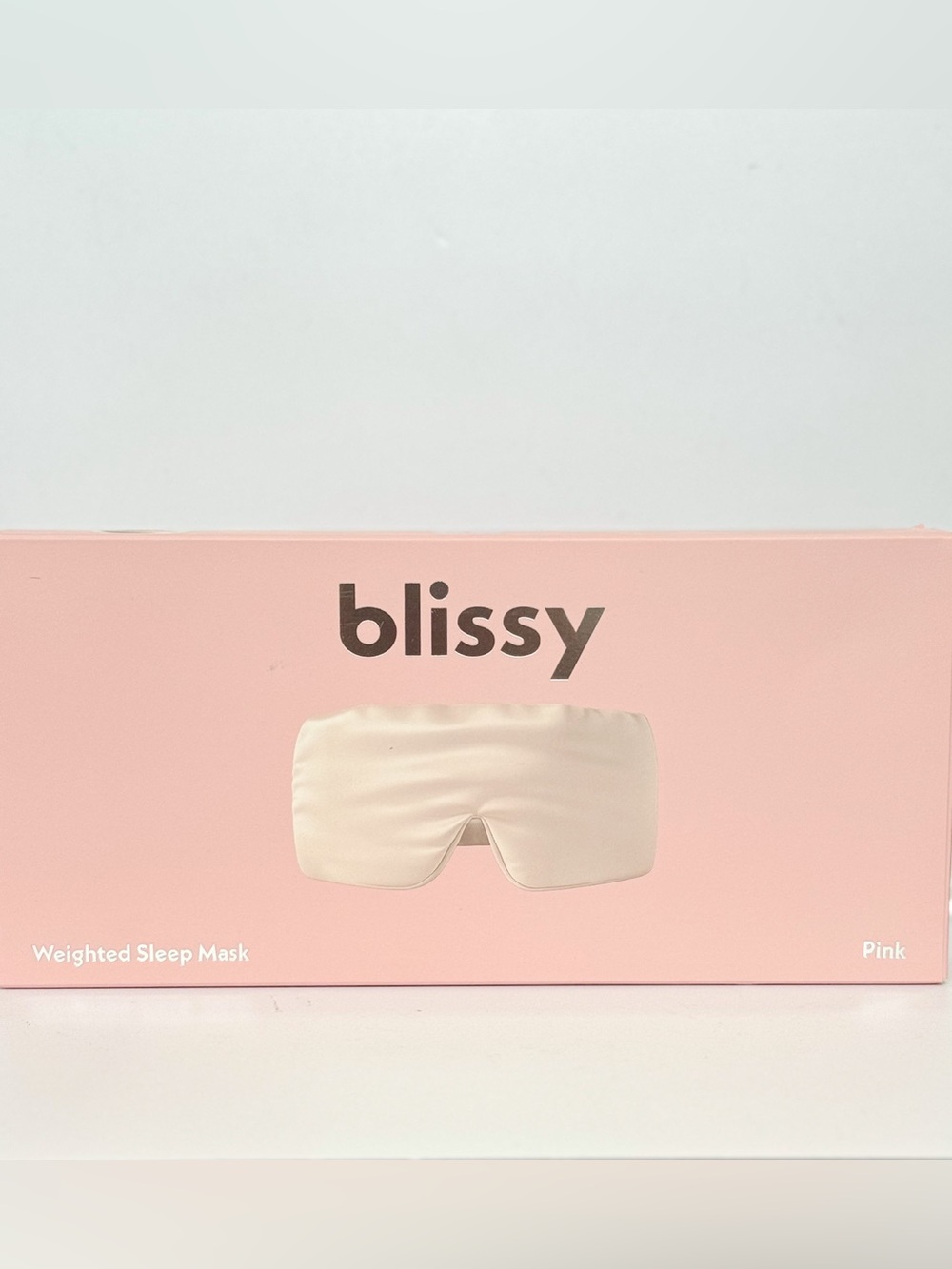 Blissy Weighted Silk Sleep Mask – Pink | NEW | 100% Pure Mulberry Silk